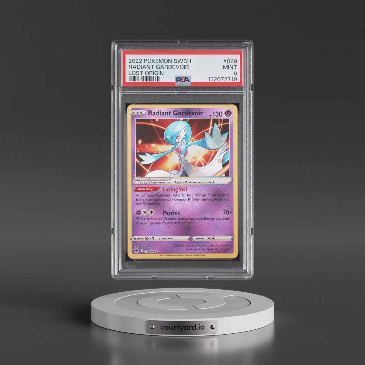 radiant gardevoir pokemon card 069/196 Radiant Rare Card Type 2022 Pokemon Sword & Shield