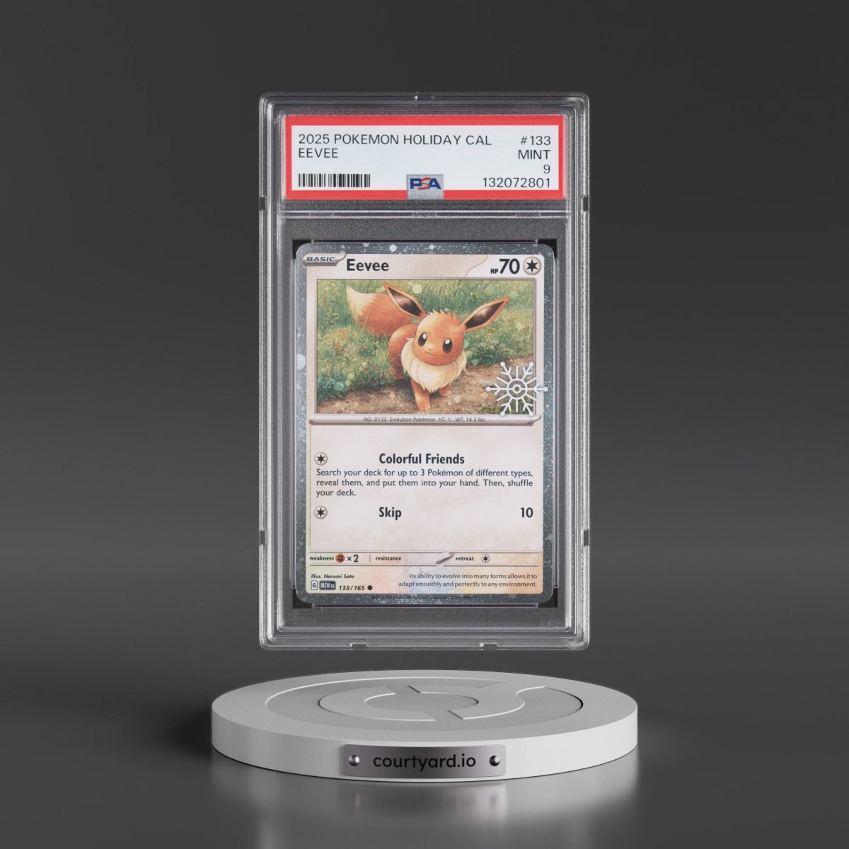 2025 Pokémon Holiday Calendar #133 Eevee (PSA 9 MINT)