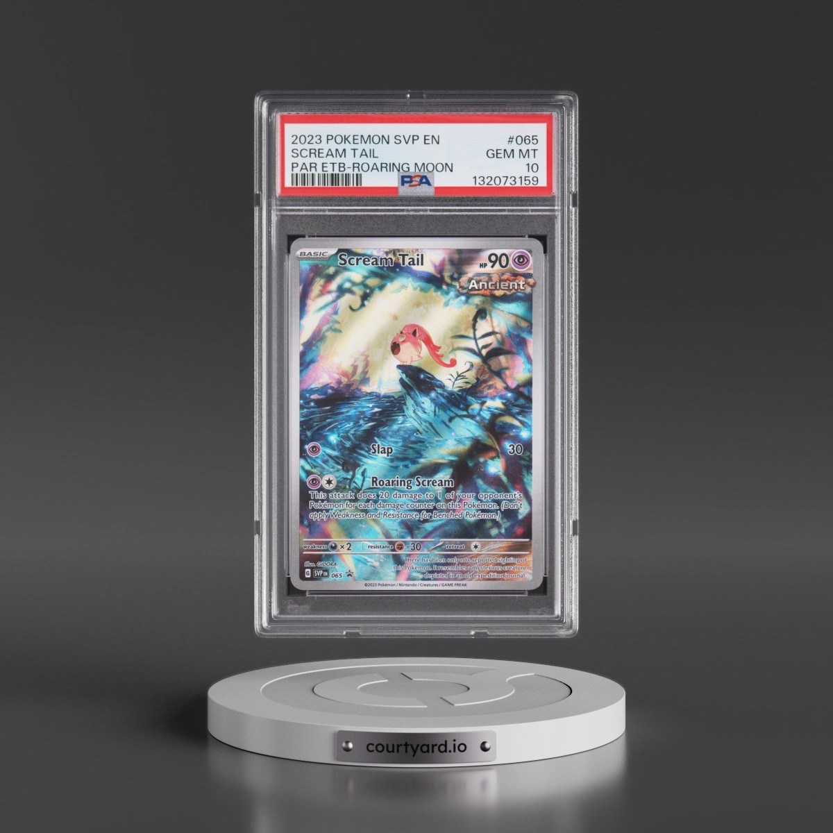 2023 Pokémon Svp EN-SV Black Star Promo #065 Scream Tail - Paradox Rift Elite Trainer Box-Roaring Moon (PSA 10 GEM MINT)