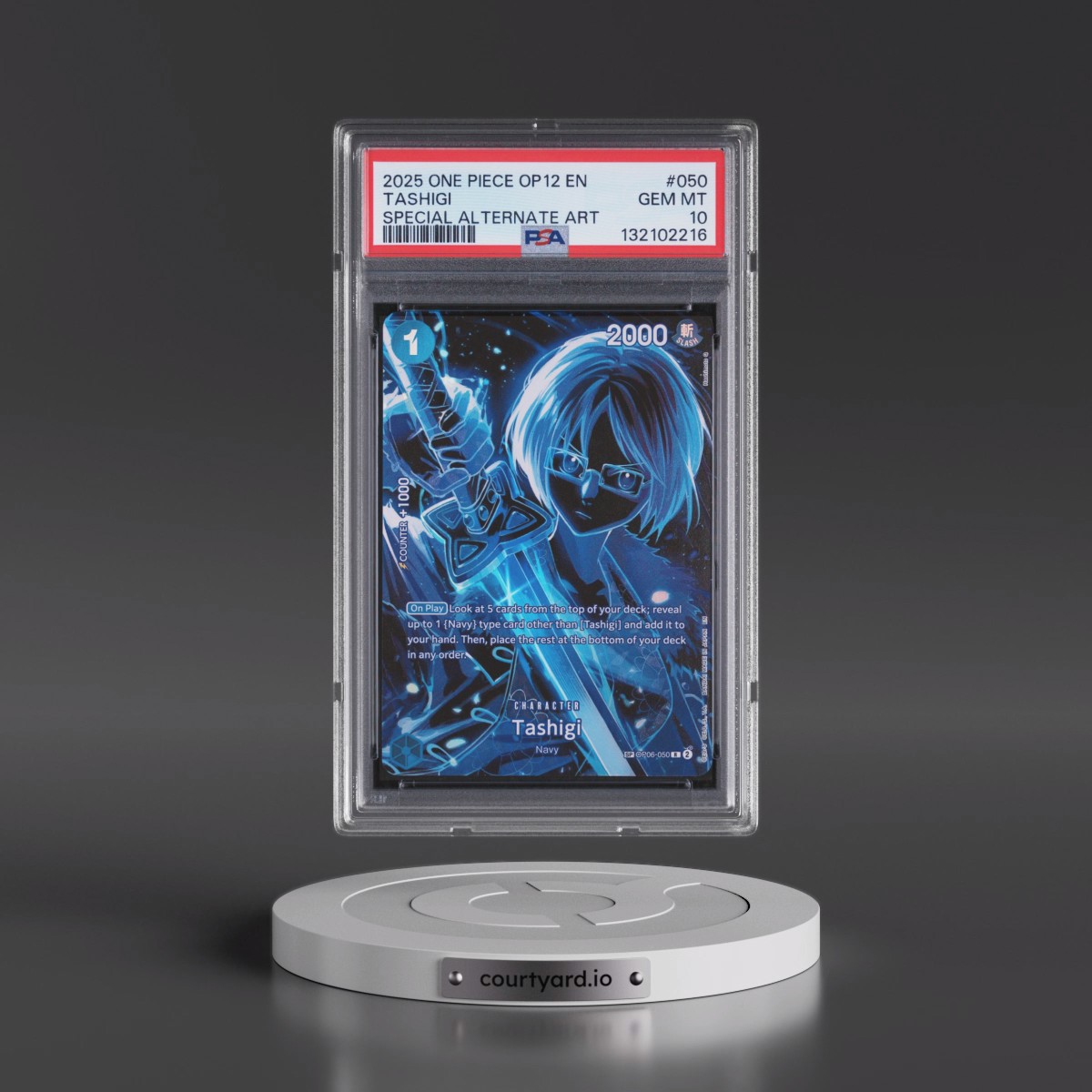 2025 One Piece OP12-Legacy of the Master #050 Tashigi - Special Alternate Art (PSA 10 GEM MINT)