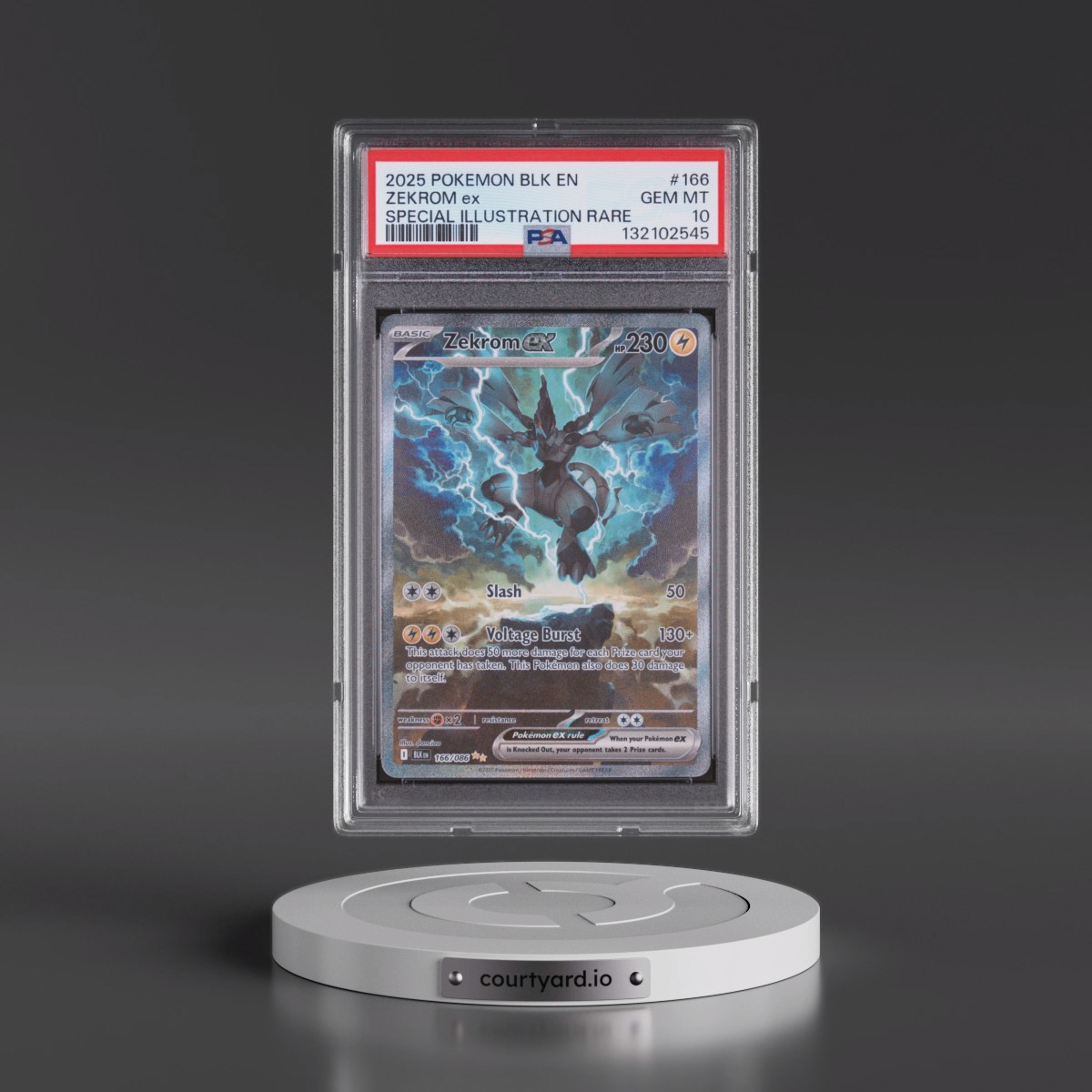 2025 Pokémon Blk EN-Black Bolt Zekrom EX - Holo Special Illustration Rare #166 PSA 10