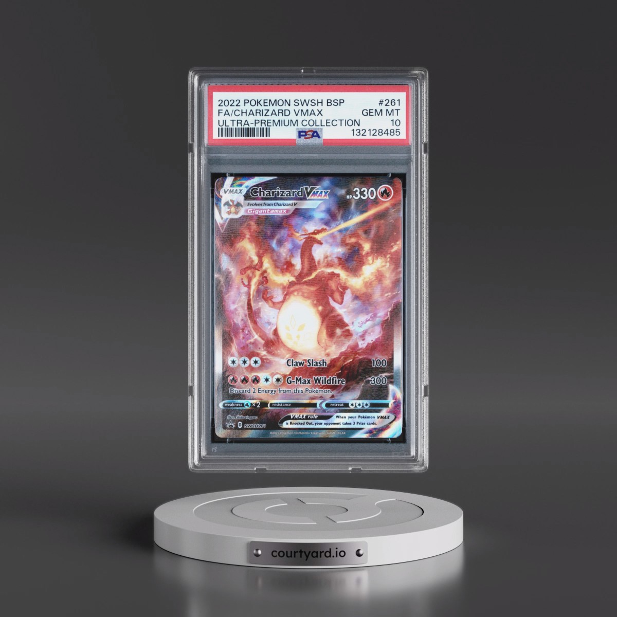 2022 Pokémon Swsh Black Star Promo #261 Charizard Vmax - Full Art Sword & Shield Ultra-Premium Collection-Charizard (PSA 10 GEM MINT)