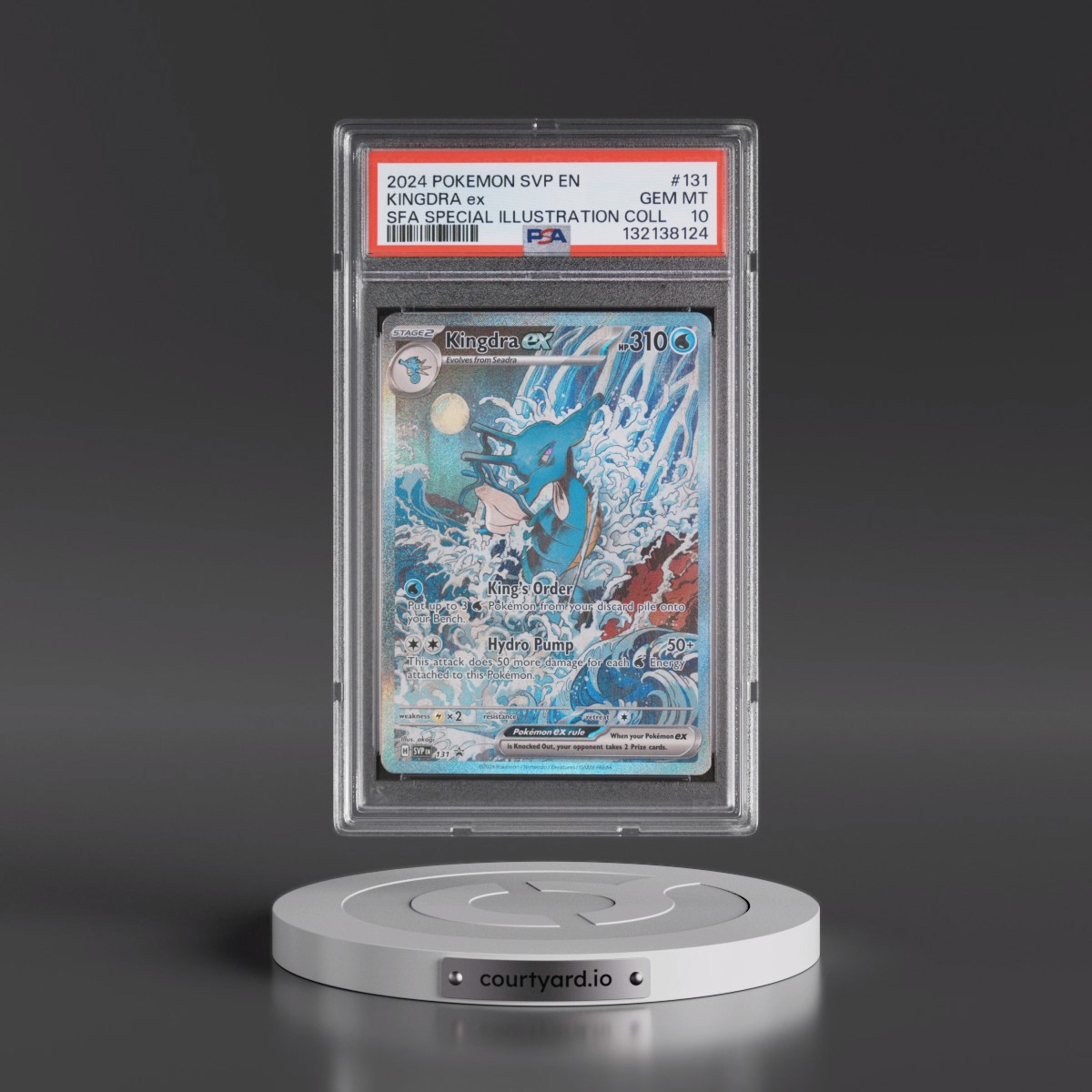 2024 Pokémon Svp EN-SV Black Star Promo #131 Kingdra EX - Holo Shrouded Fable Special Illustration Collection (PSA 10 GEM MINT)