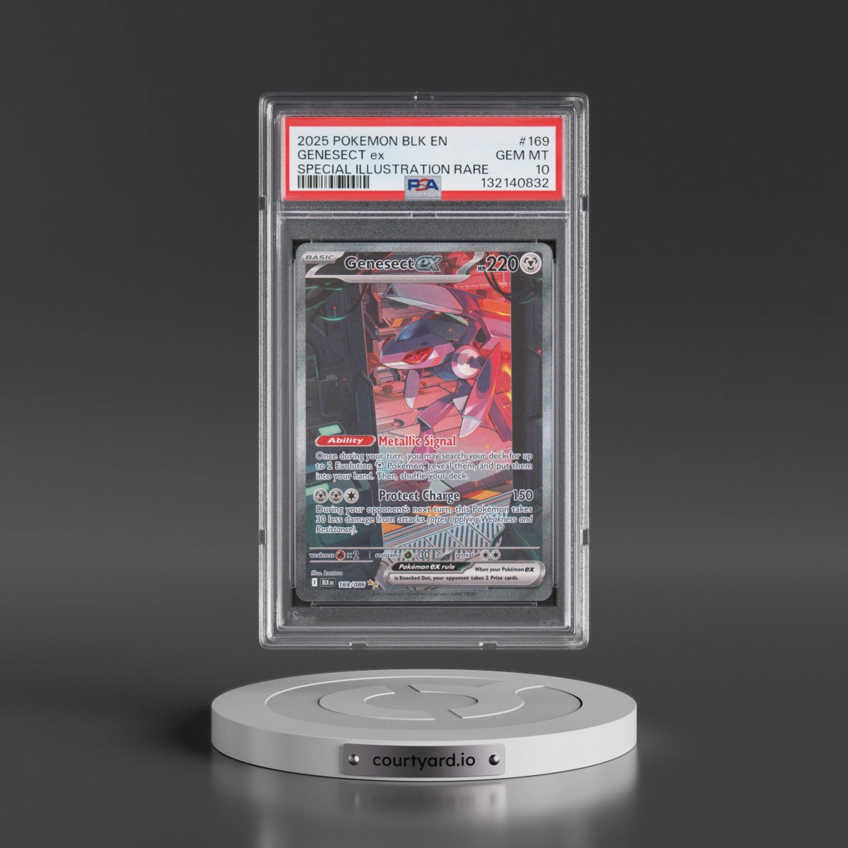 2025 Pokémon Blk EN-Black Bolt #169 Genesect EX - Holo Special Illustration Rare (PSA 10 GEM MINT)