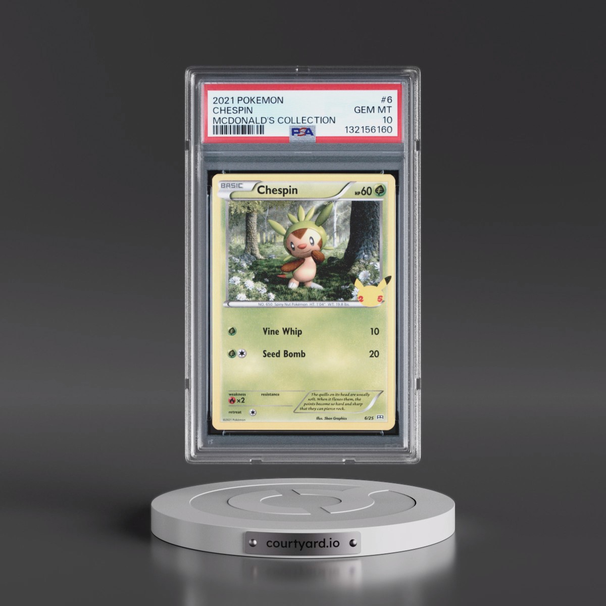 2021 Pokémon Mcdonald's Collection #6 Chespin (PSA 10 GEM MINT)