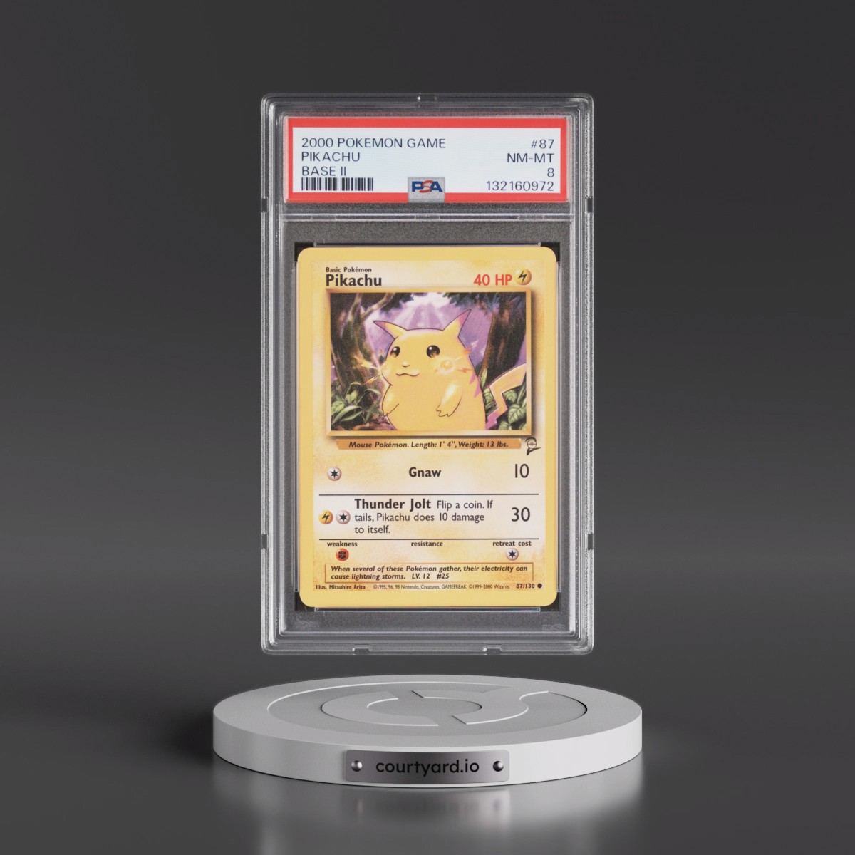 2000 Pokémon Game Base II Pikachu #87 PSA 8