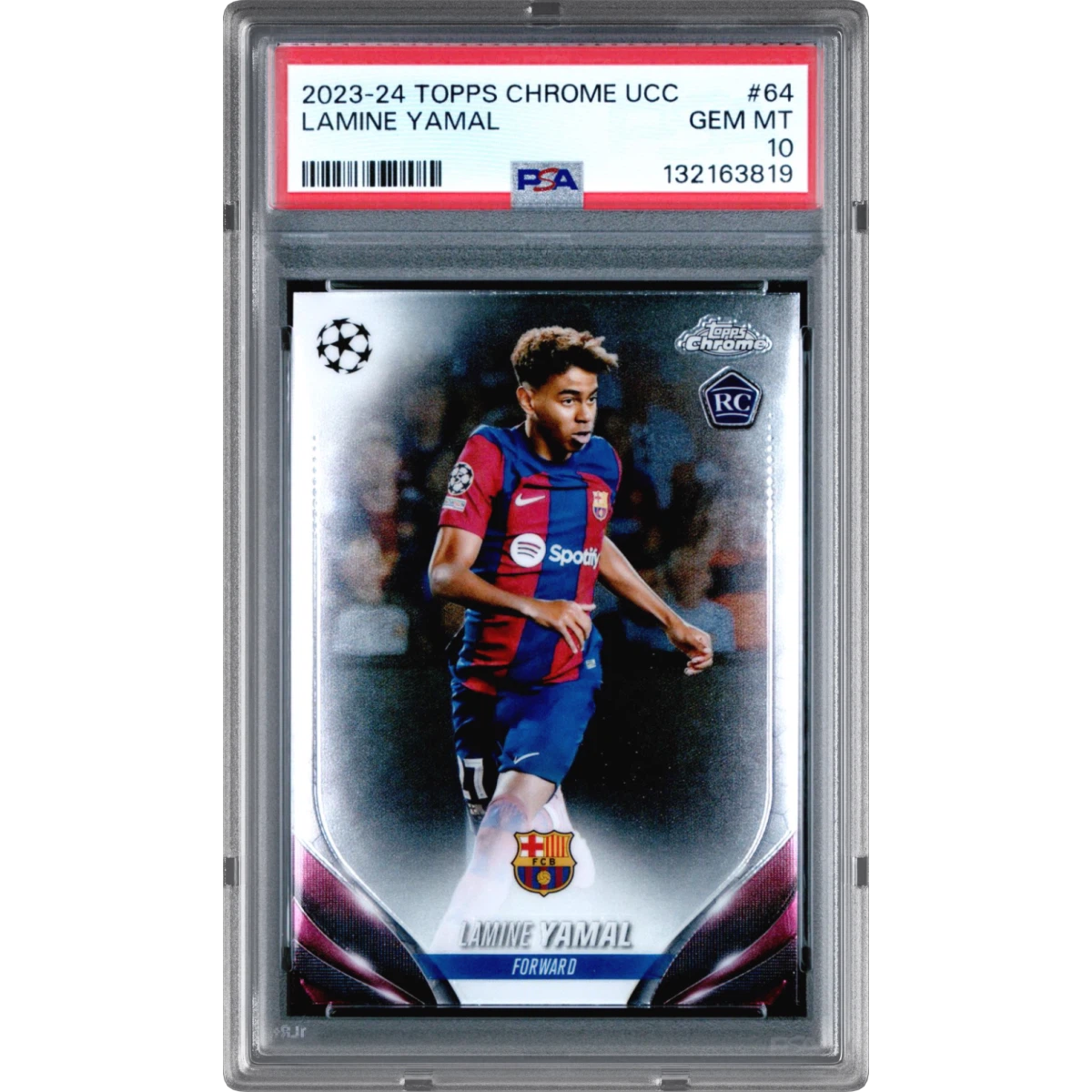 2023-24 Topps Chrome UEFA Club Competitions #64 Lamine Yamal (PSA 10 GEM MINT)