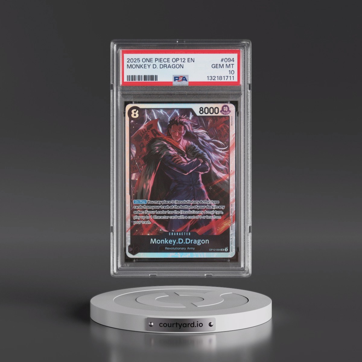 2025 One Piece OP12-Legacy of the Master #094 Monkey D. Dragon (PSA 10 GEM MINT)