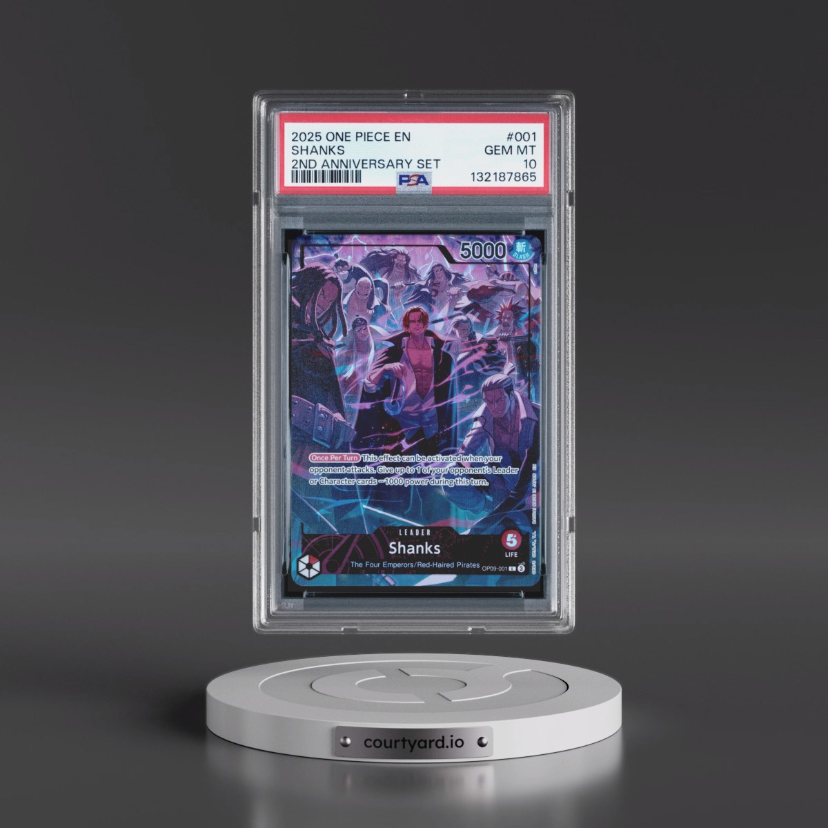 2025 One Piece English Version 2nd Anniversary Set #001 Shanks (PSA 10 GEM MINT)
