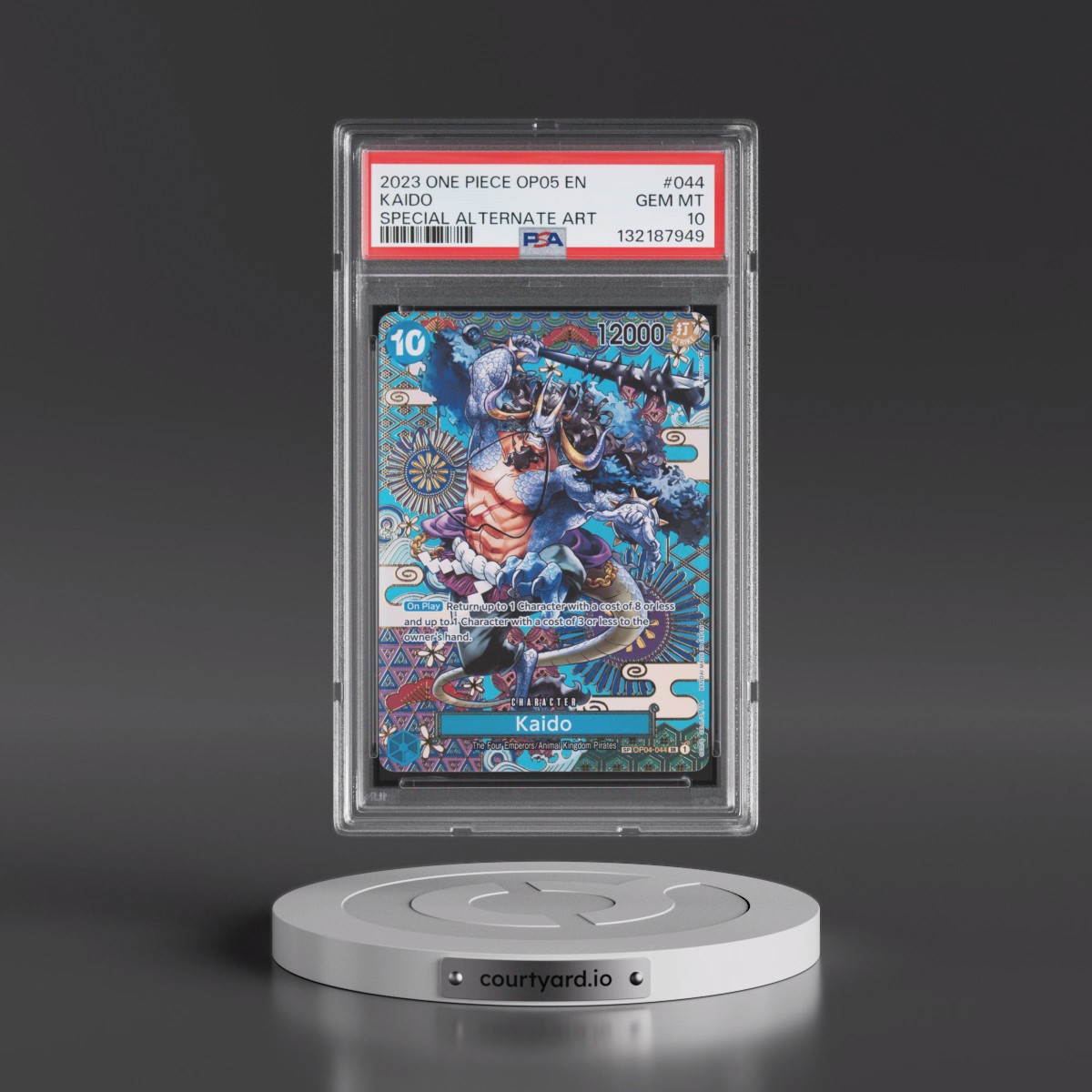2023 One Piece OP05-Awakening of the New Era #044 Kaido - Special Alternate Art (PSA 10 GEM MINT)