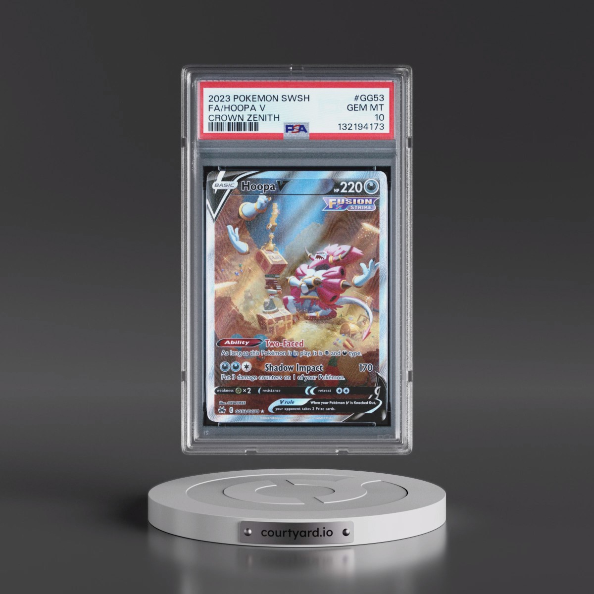 2023 Pokémon Sword and Shield Crown Zenith #GG53 Hoopa V - Holo Full Art (PSA 10 GEM MINT)