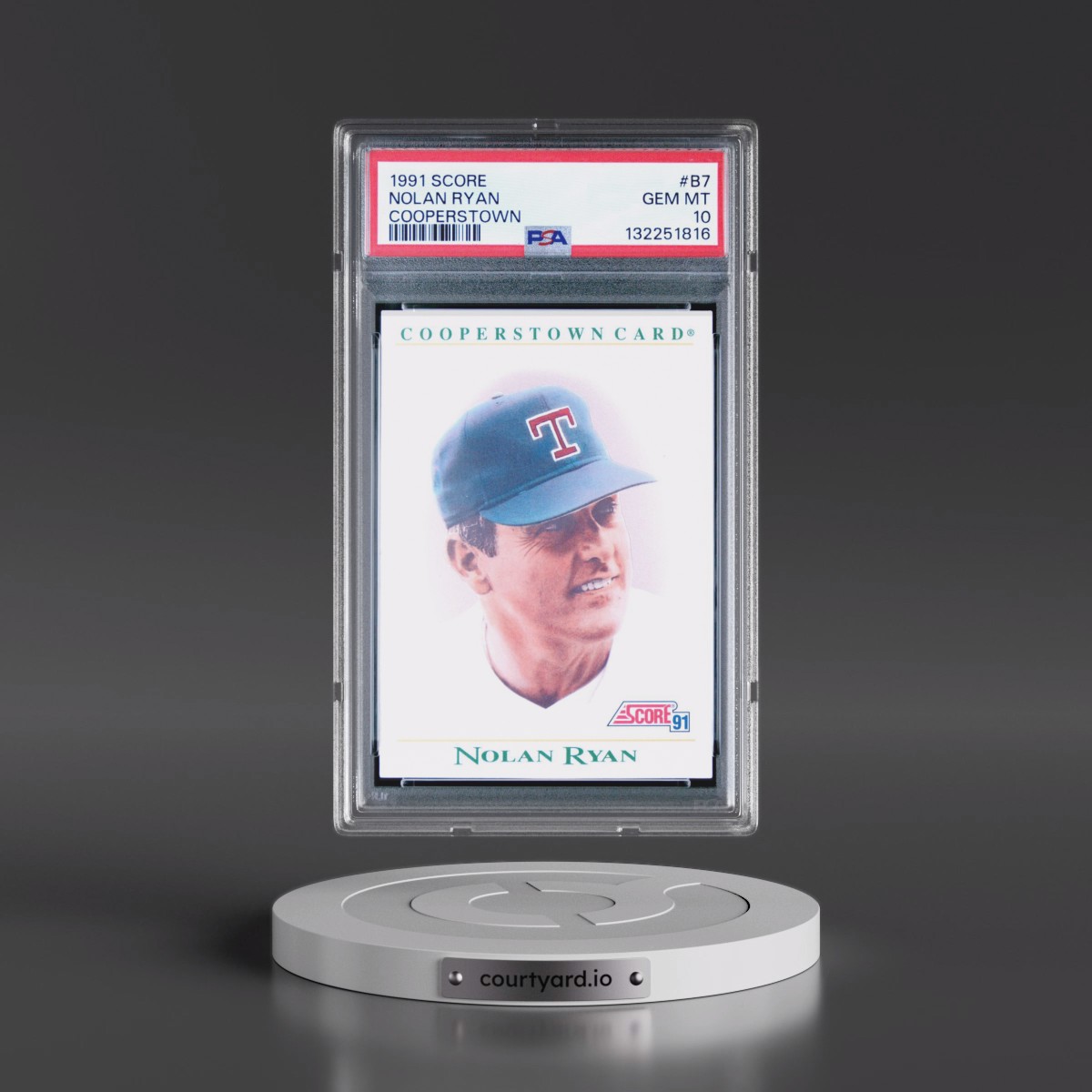 1991 Score Cooperstown #B7 Nolan Ryan (PSA 10 GEM MINT)