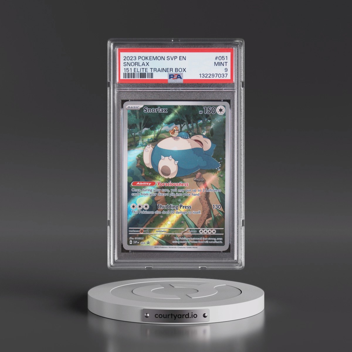 2023 Pokémon Svp EN-SV Black Star Promo #051 Snorlax - 151 Elite Trainer Box (PSA 9 MINT)