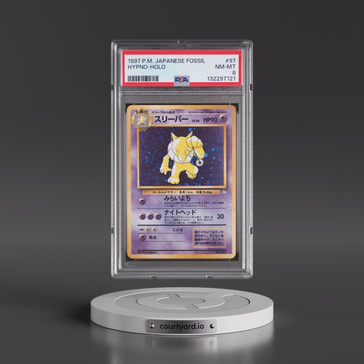 1997 Pokémon Fossil #97 Hypno - Holo (PSA 8 NM-MT)