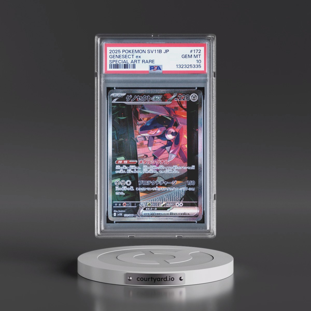 2025 Pokémon Sv11b-Black Bolt #172 Genesect EX - Holo Special Art Rare (PSA 10 GEM MINT)