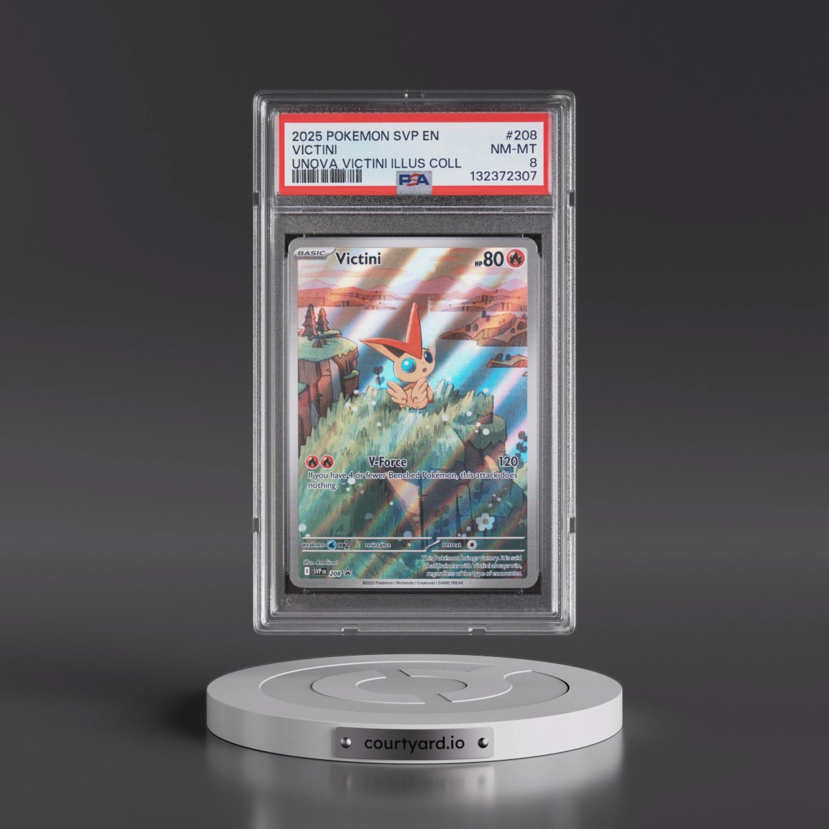 2025 Pokémon Svp EN-SV Black Star Promo #208 Victini - Unova Victini Illustration Collection (PSA 8 NM-MT)