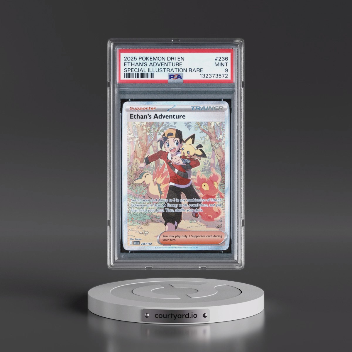 2025 Pokémon Dri EN-Destined Rivals #236 Ethan's Adventure - Special Illustration Rare (PSA 9 MINT)