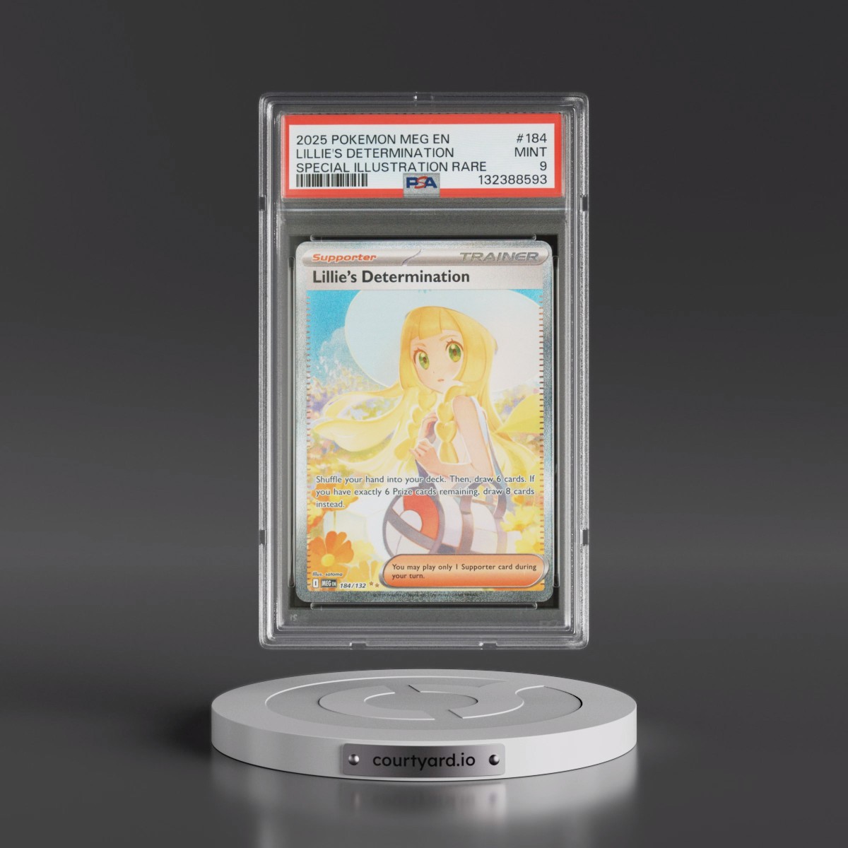 2025 Pokémon Meg EN-Mega Evolution #184 Lillie's Determination - Special Illustration Rare (PSA 9 MINT)