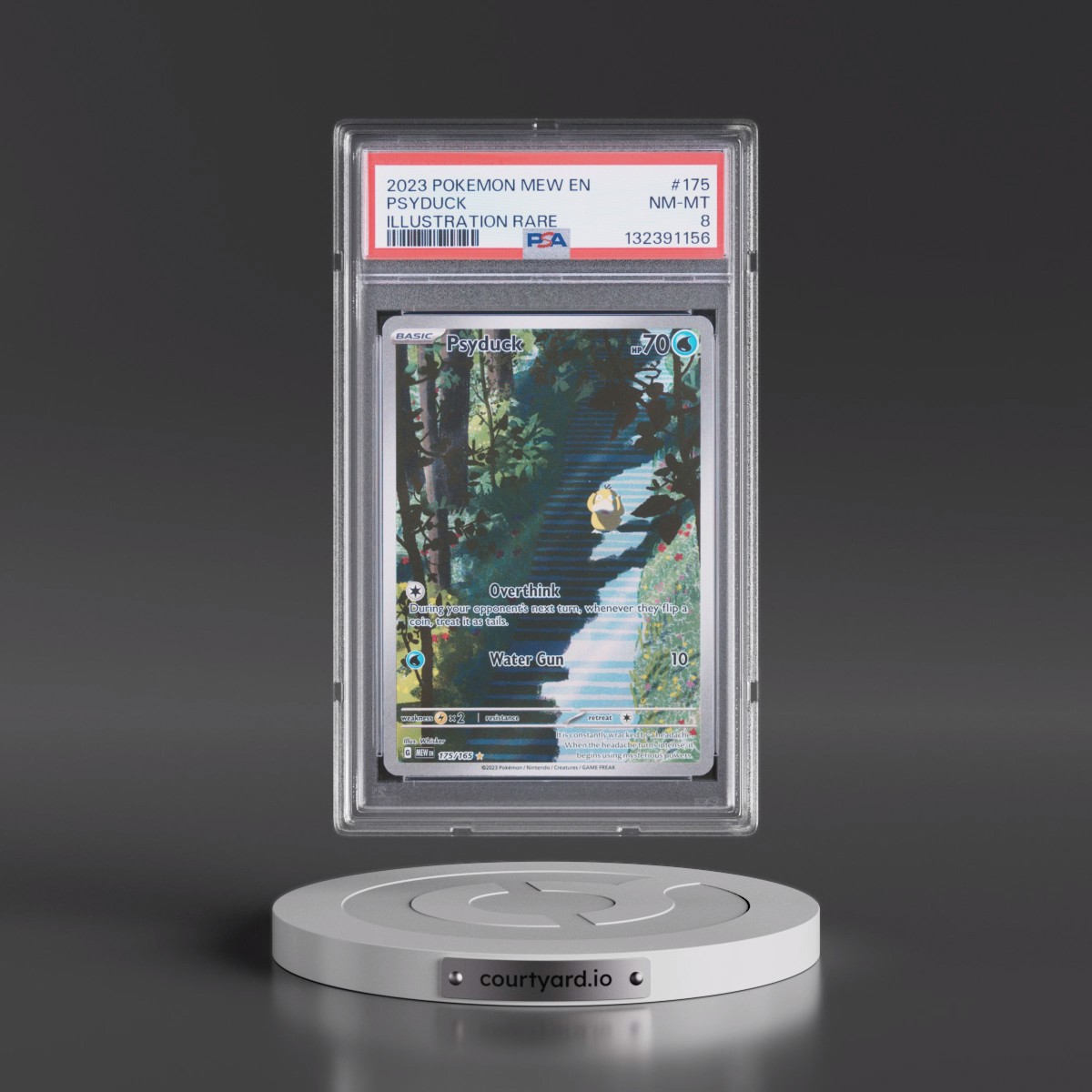 2023 Pokémon Mew EN-151 #175 Psyduck - Illustration Rare (PSA 8 NM-MT)