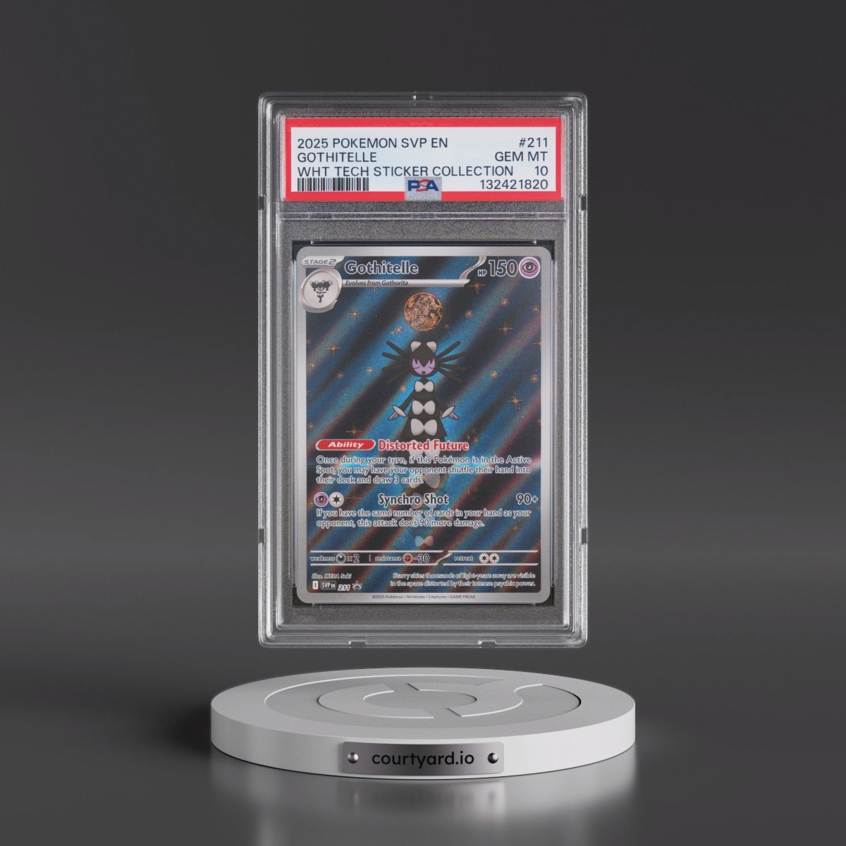 2025 Pokémon Svp EN-SV Black Star Promo #211 Gothitelle - White Flare Tech Sticker Collection (PSA 10 GEM MINT)
