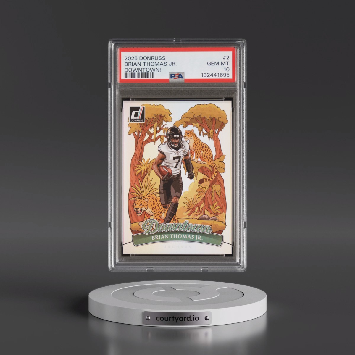2025 Panini Donruss Downtown #2 Brian Thomas Jr. (PSA 10 GEM MINT)