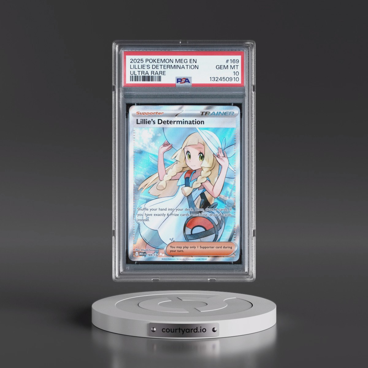 2025 Pokémon Meg EN-Mega Evolution #169 Lillie's Determination - Ultra Rare (PSA 10 GEM MINT)