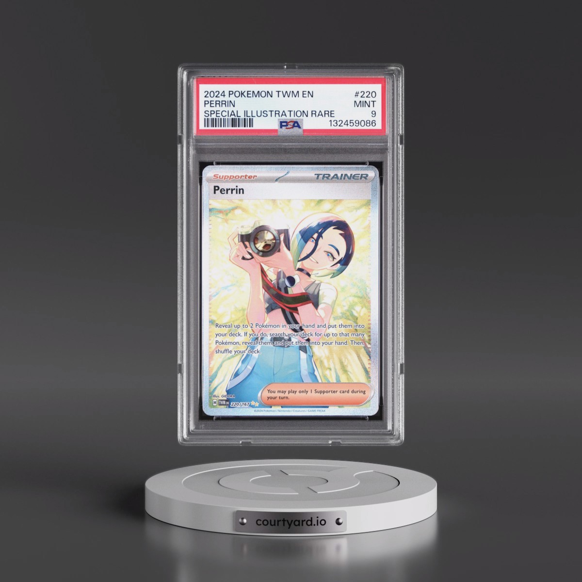 2024 Pokémon Twm EN-Twilight Masquerade #220 Perrin - Special Illustration Rare (PSA 9 MINT)