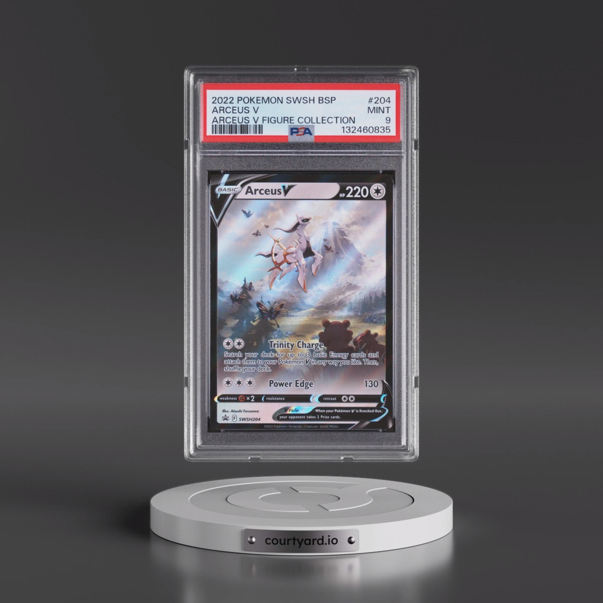 2022 Pokémon Swsh Black Star Promo #204 Arceus V - Holo Arceus V Figure Collection (PSA 9 MINT)