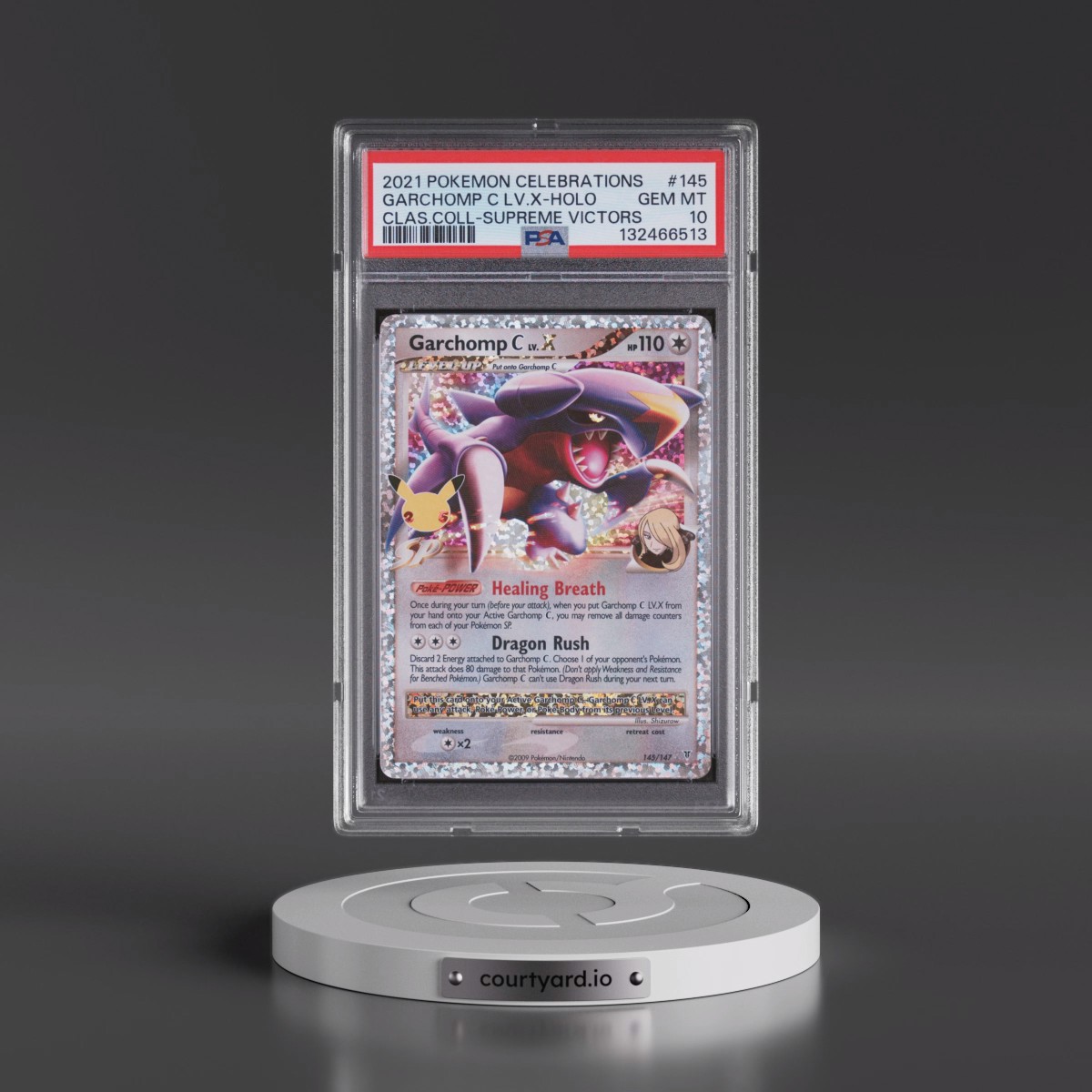 2021 Pokémon Celebrations Classic Collection #145 Garchomp C LV.X - Holo (PSA 10 GEM MINT)