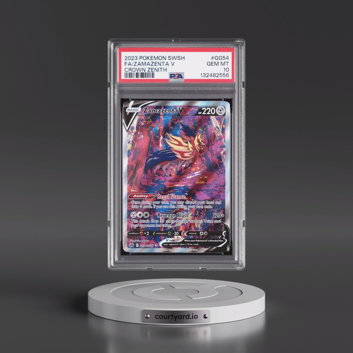 2023 Pokémon Sword and Shield Crown Zenith #GG54 Zamazenta V - Holo Full Art (PSA 10 GEM MINT)
