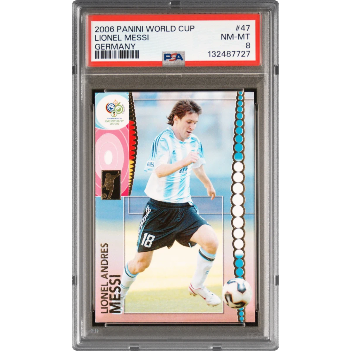 2006 Panini World Cup Germany #47 Lionel Messi, PSA 8