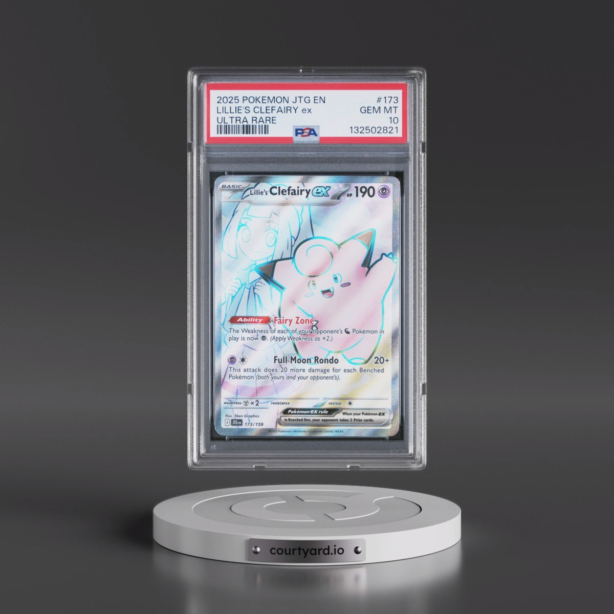 2025 Pokémon Jtg EN-Journey Together #173 Lillie's Clefairy EX - Holo Ultra Rare (PSA 10 GEM MINT)