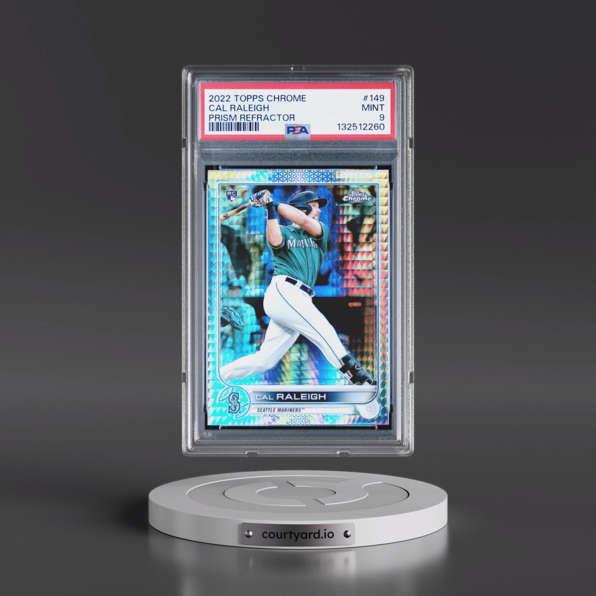 2022 Topps Chrome #149 Cal Raleigh - Prism Refractor (PSA 9 MINT)