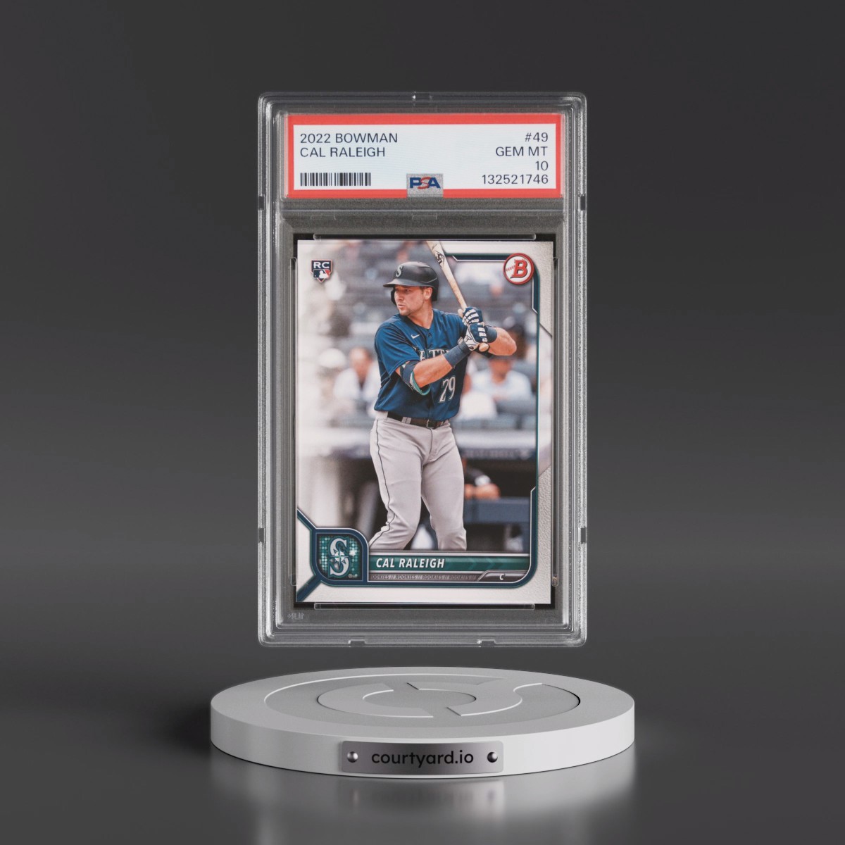 2022 Bowman #49 Cal Raleigh (PSA 10 GEM MINT)