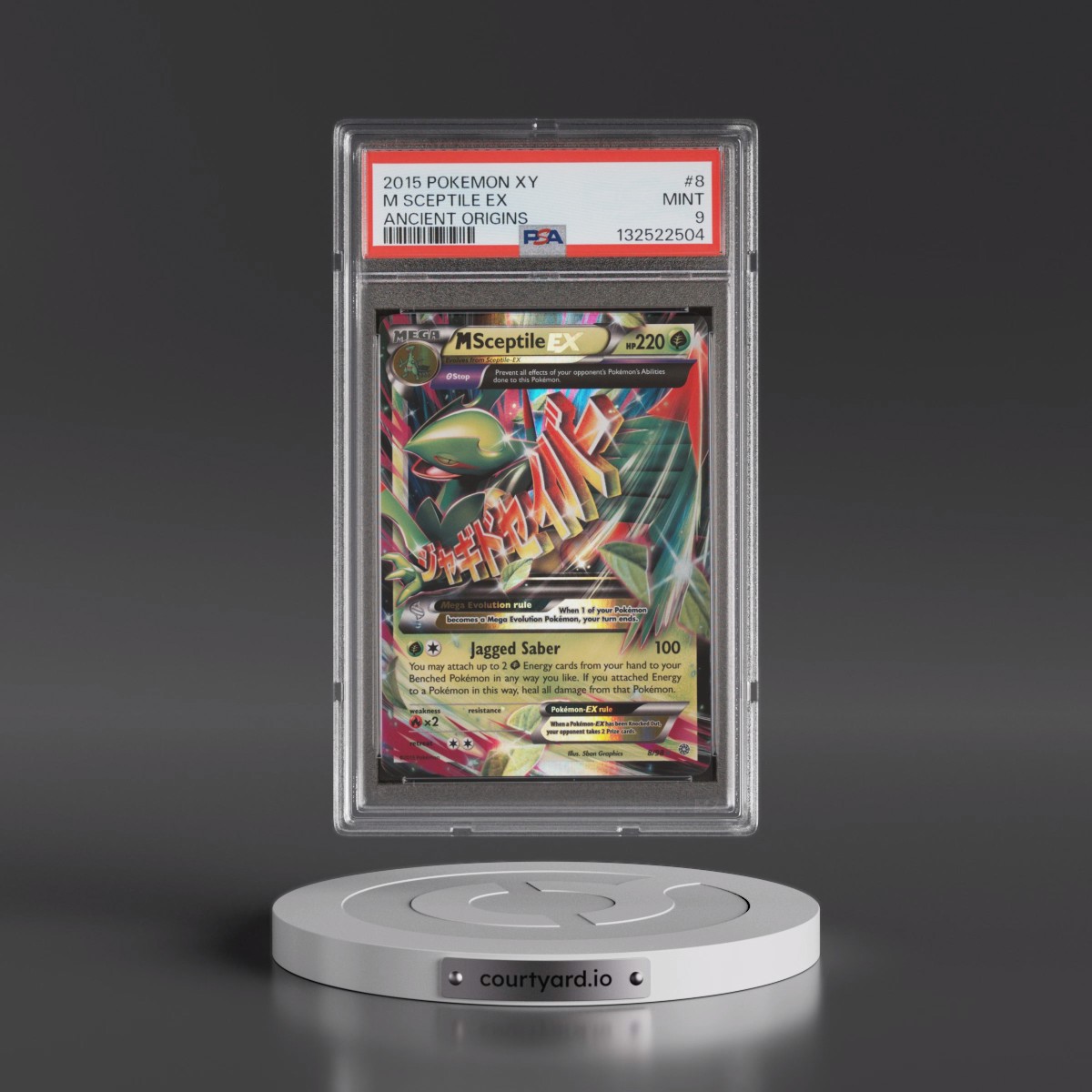 2015 Pokémon XY Ancient Origins #8 M Sceptile EX - Holo (PSA 9 MINT)