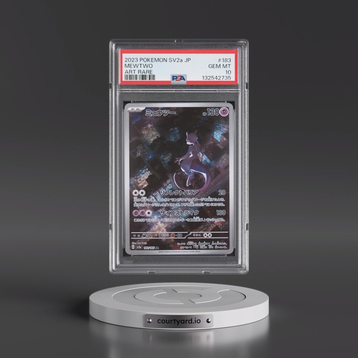 2023 Pokémon Sv2a-Pokémon 151 #183 Mewtwo - Art Rare (PSA 10 GEM MINT)