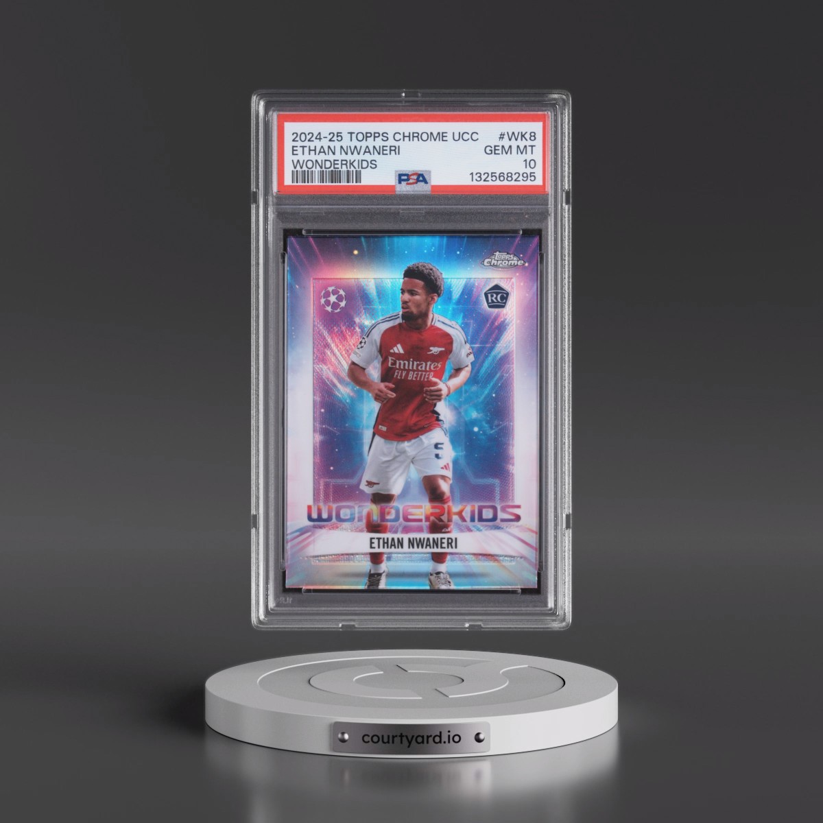 2024 Topps Chrome UEFA Club Competitions Wonderkids Ethan Nwaneri #WK8 PSA 10