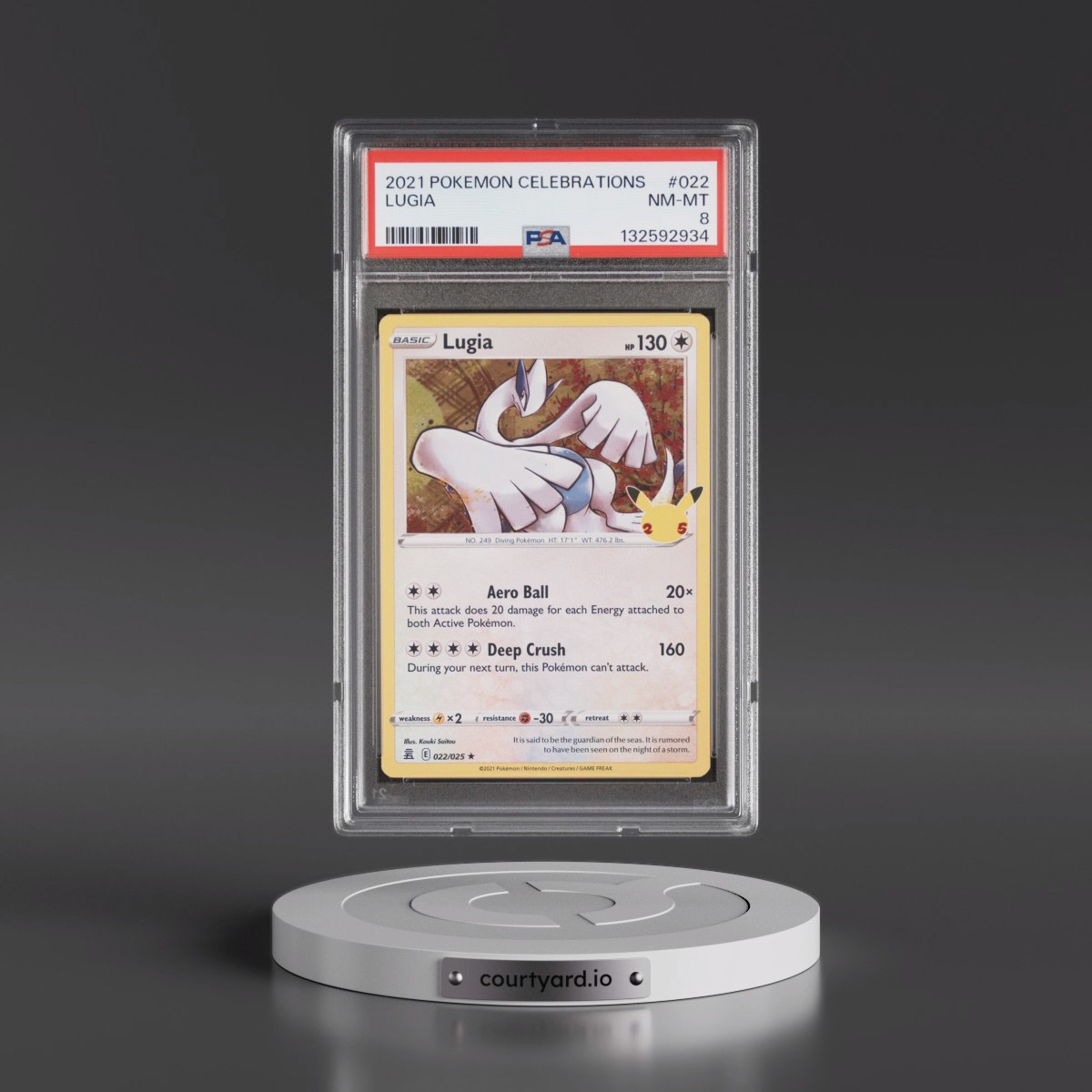 2021 Pokémon Celebrations #022 Lugia (PSA 8 NM-MT)
