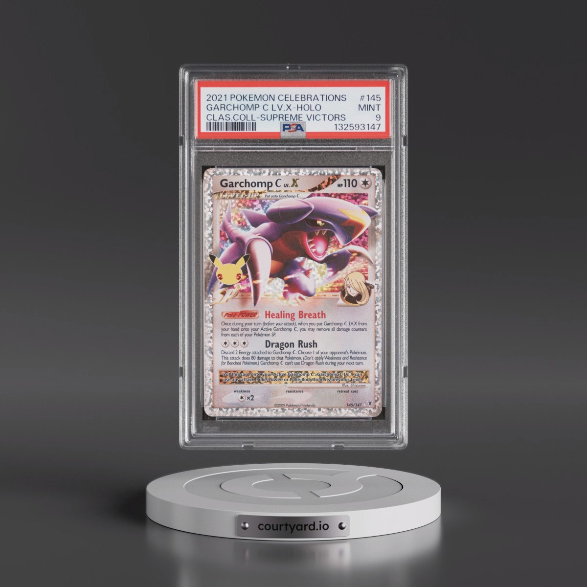 2021 Pokémon Celebrations Classic Collection #145 Garchomp C LV.X - Holo (PSA 9 MINT)