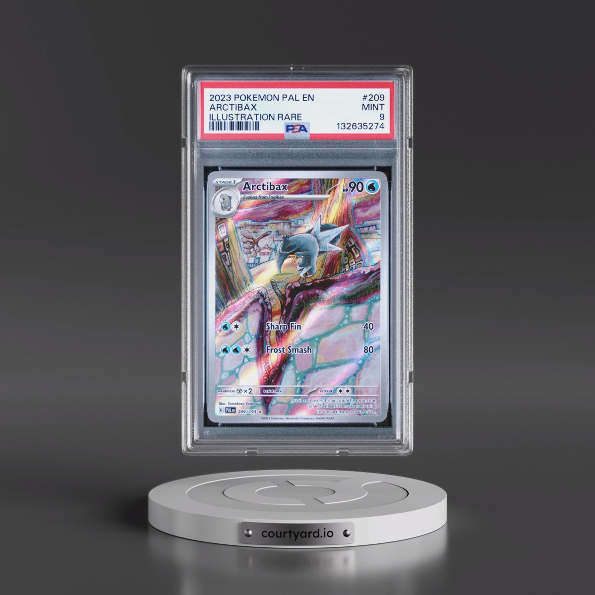 2023 Pokémon Pal EN-Paldea Evolved #209 Arctibax - Illustration Rare (PSA 9 MINT)