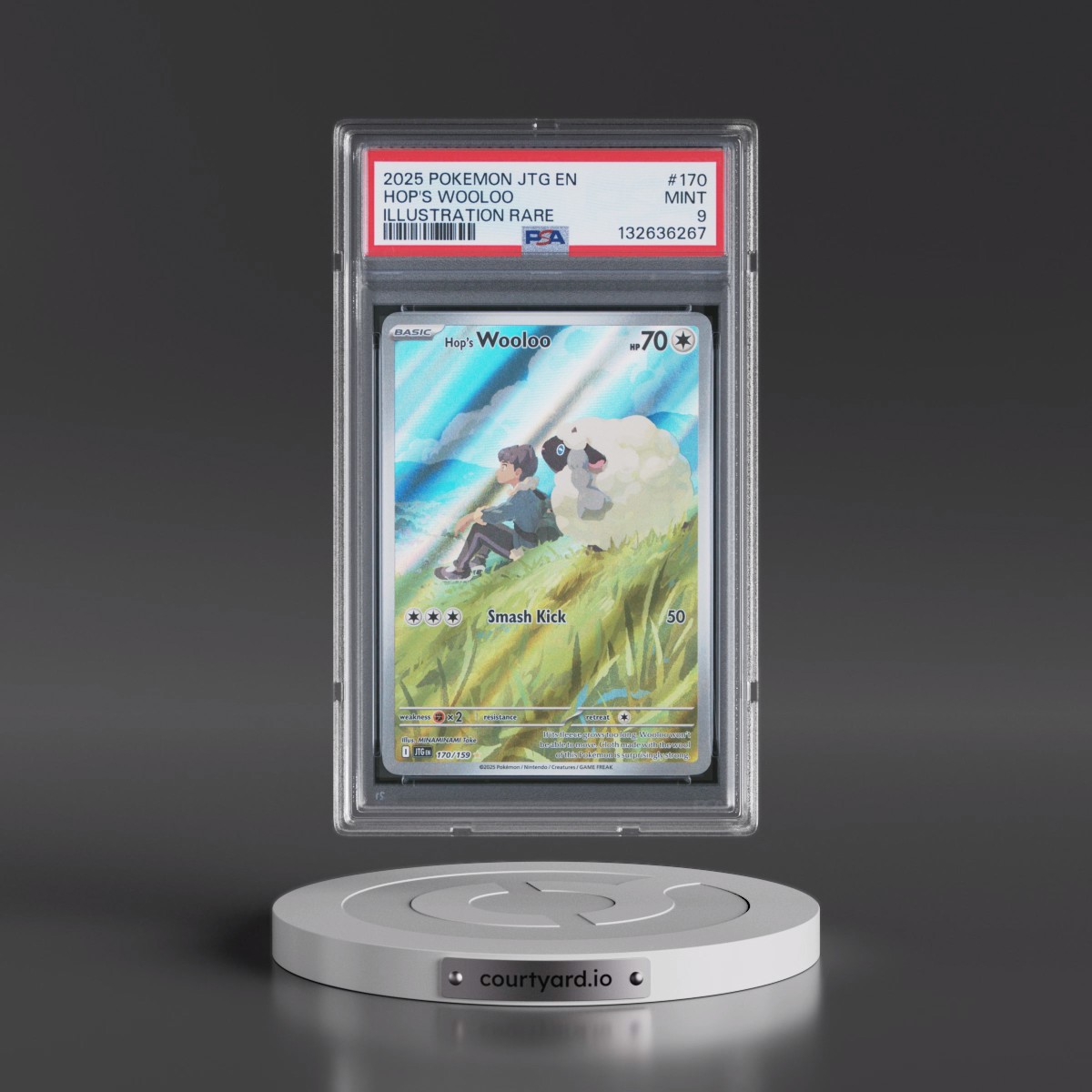 2025 Pokémon Jtg EN-Journey Together #170 Hop's Wooloo - Illustration Rare (PSA 9 MINT)
