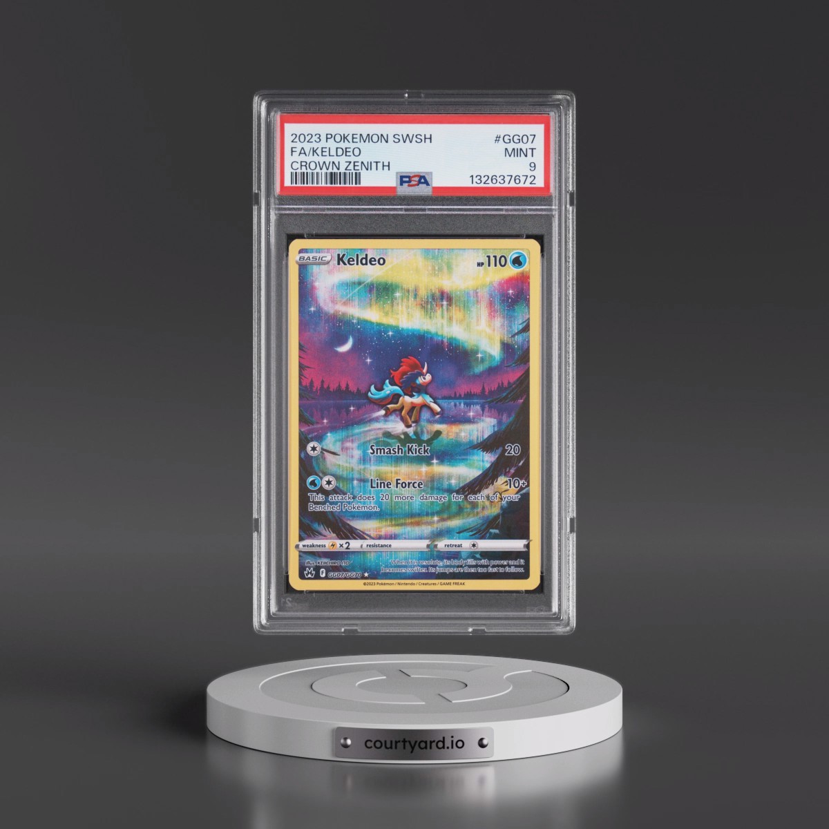 2023 Pokémon Sword and Shield Crown Zenith #GG07 Keldeo - Full Art (PSA 9 MINT)