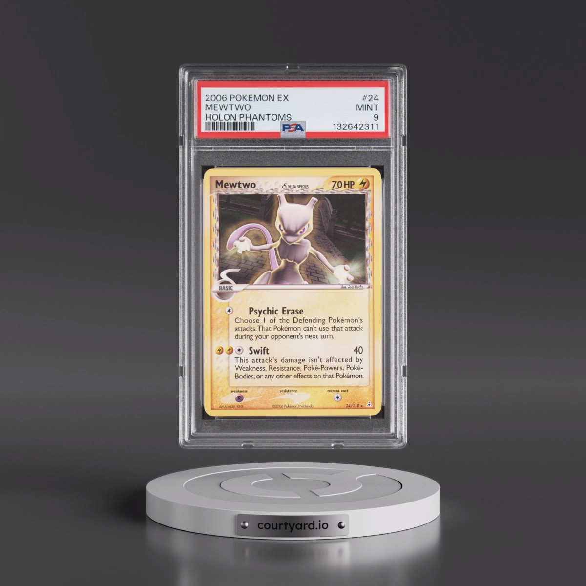 2006 Pokémon EX Holon Phantoms #24 Mewtwo (PSA 9 MINT)