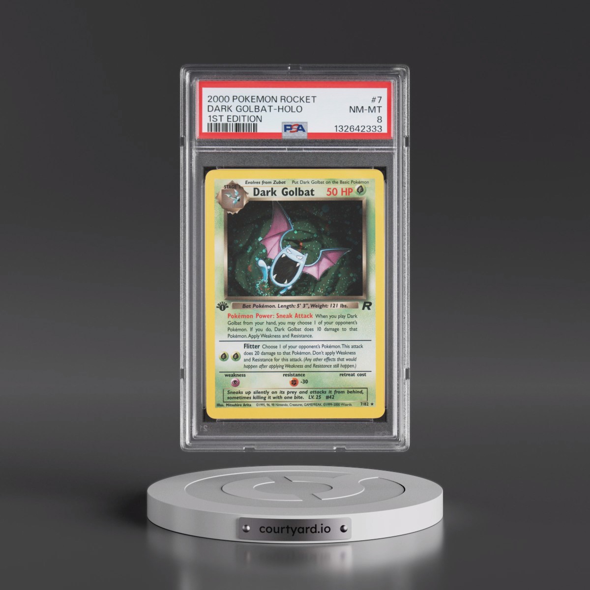 2000 Pokémon Rocket #7 Dark Golbat - 1st Edition Holo (PSA 8 NM-MT)
