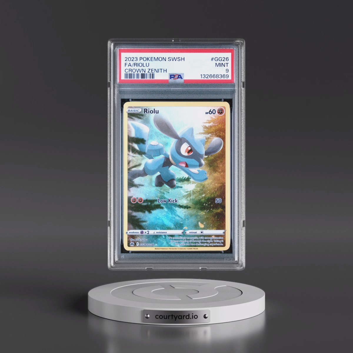 2023 Pokémon Sword and Shield Crown Zenith #GG26 Riolu - Full Art (PSA 9 MINT)