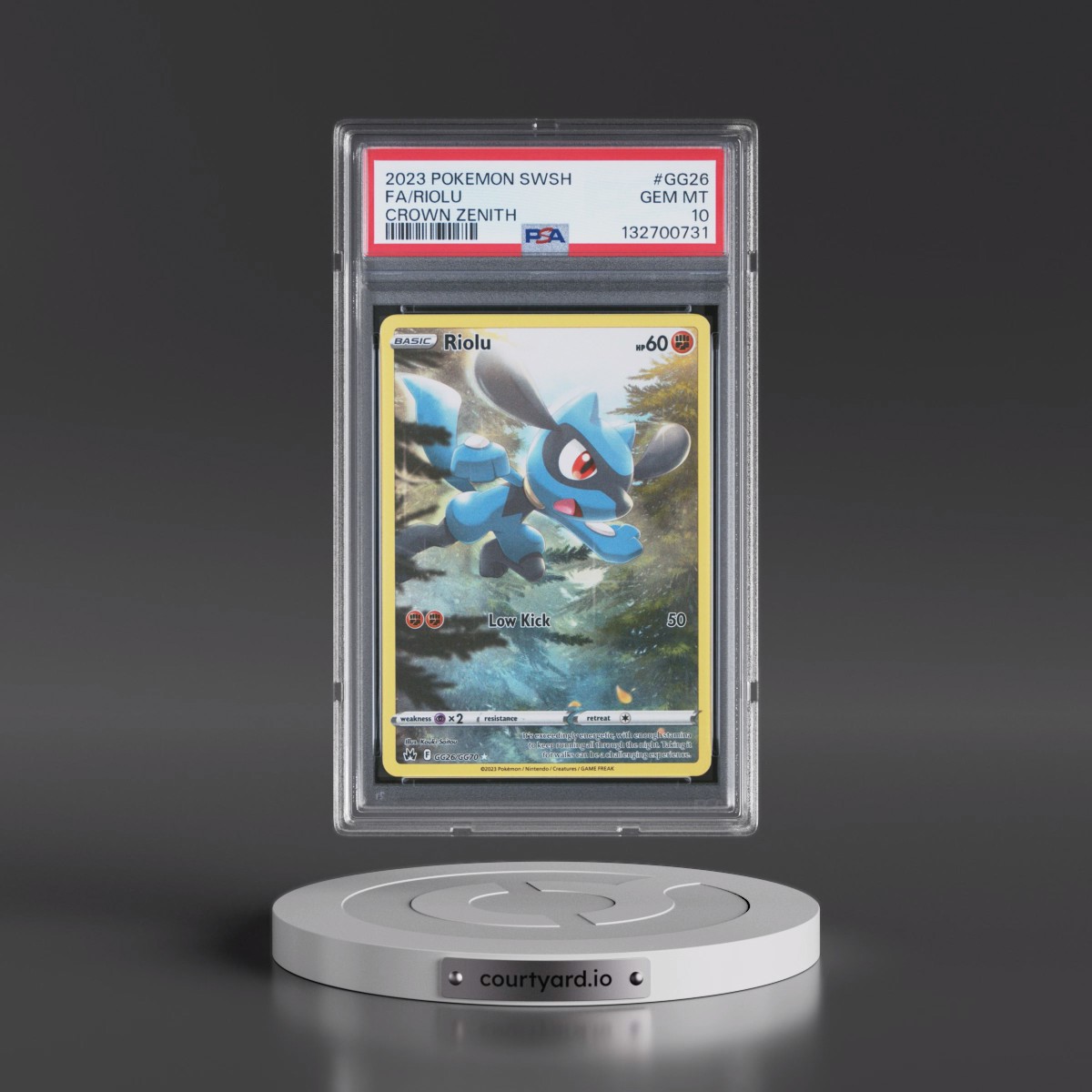 2023 Pokémon Sword and Shield Crown Zenith #GG26 Riolu - Full Art (PSA 10 GEM MINT)