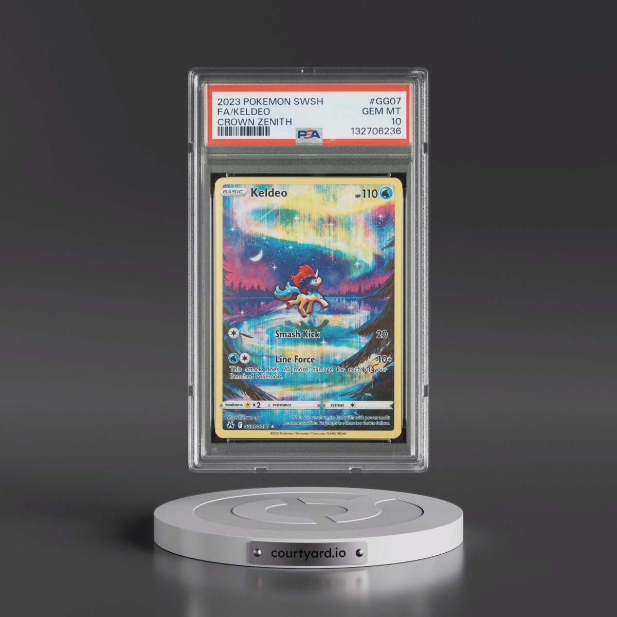 2023 Pokémon Sword and Shield Crown Zenith #GG07 Keldeo - Full Art (PSA 10 GEM MINT)