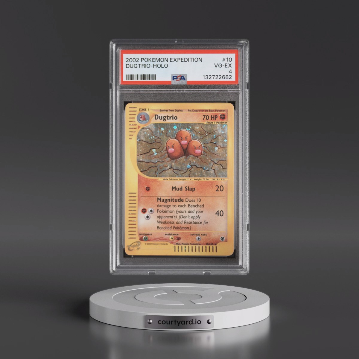 2002 Pokémon Expedition #10 Dugtrio - Holo (PSA 4 VG-EX)
