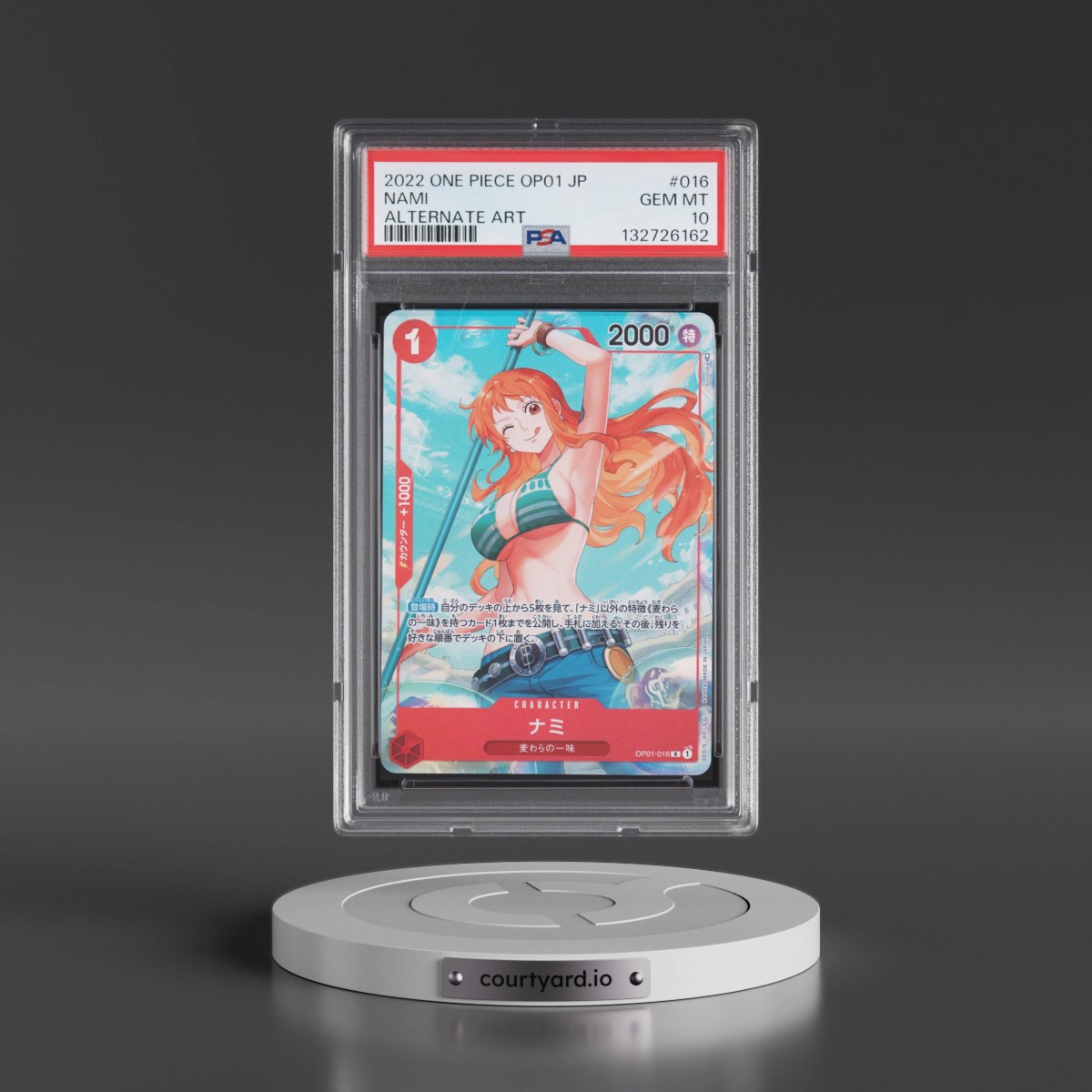 2022 One Piece Japanese OP01-Romance Dawn #016 Nami - Alternate Art (PSA 10 GEM MINT)