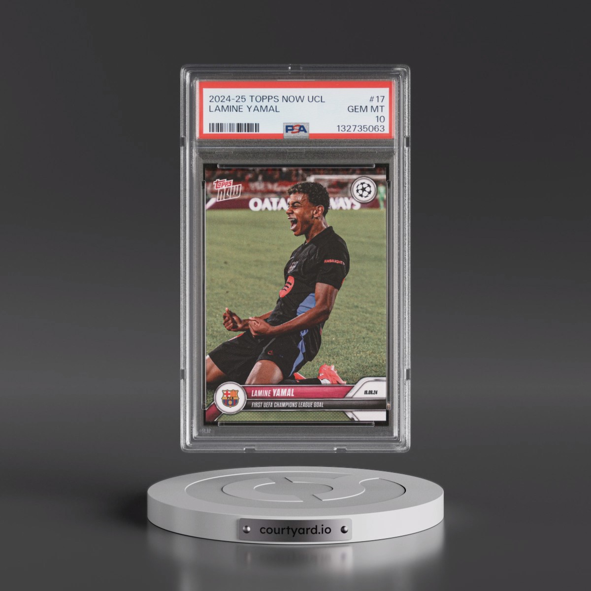 2024 Topps Now UEFA Champions League Lamine Yamal #17 PSA 10